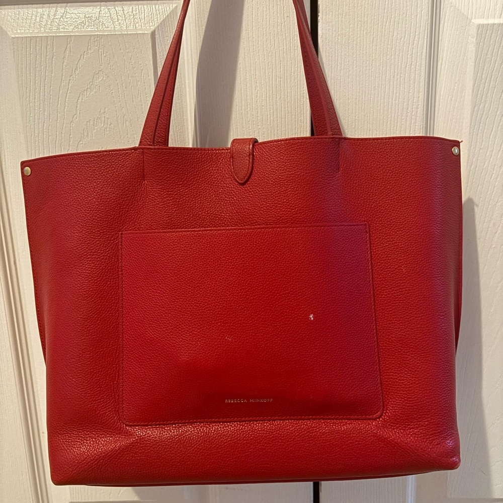 Rebecca Minkoff Megan, Red Leather Tote Bag - Picture 2 of 7